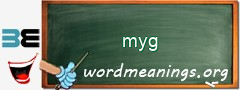 WordMeaning blackboard for myg